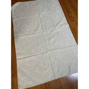 Elegant Cream/Gold Floral Damask Tablecloth Rectangle Fabric‎ Decor 51 x 66